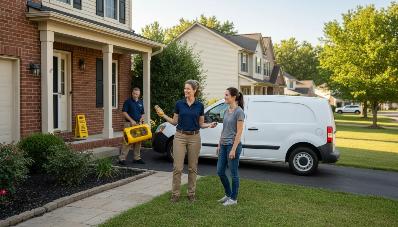 Residential water damage restoration in Fairchance, PA